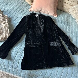 CAbi Black Velvet Blazer